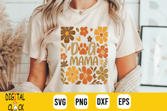Abstract Boho Dog Mama: Graphics for Crafts
