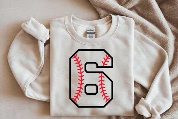 Baseball Number Six Svg: Graphics for Crafts