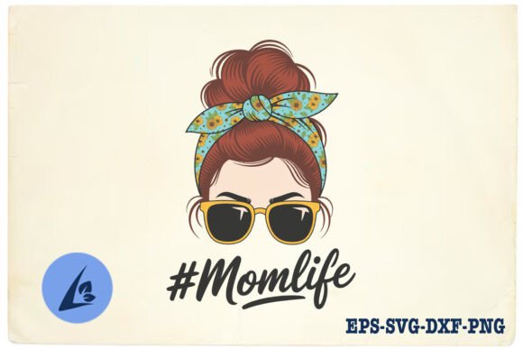 Mom Life Messy Bun Floral Love SVG: Crafts & Graphics