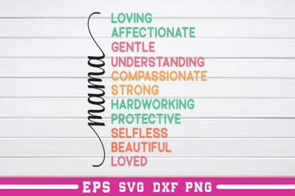 Mom Loving Understanding Patient Gentle Graphics for Crafts