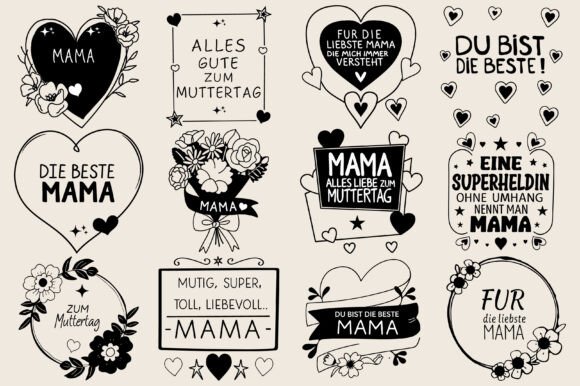 Mother's Day Graphics for Crafts & Branding