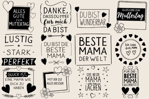 Plotter File Mama SVG: German Graphics for Crafts