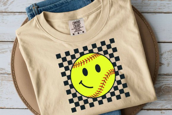 Review: Checkered Softball Happy Face SVG for Embroidery