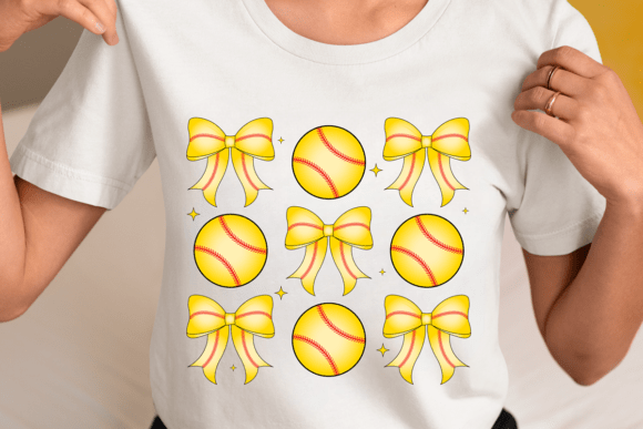 Softball Coquette Bow Bundle: Graphics for Crafts