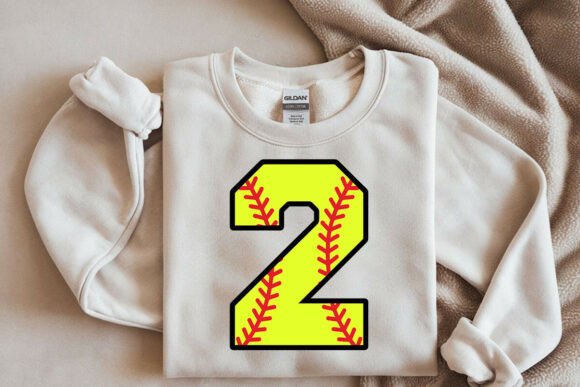 Softball Number Two Svg: Graphics for Crafts