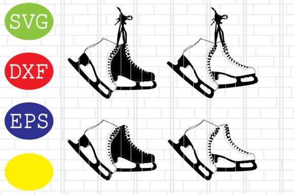 Tied Hanging Figure Skates Svg: Graphics for Crafts